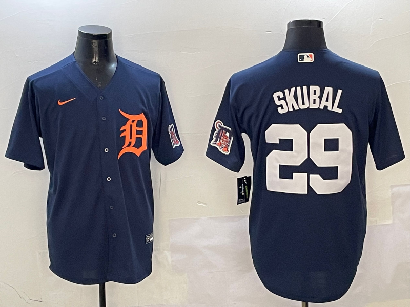 Men's Detroit Tigers Tarik Skubal #29 Navy Limited Jersey